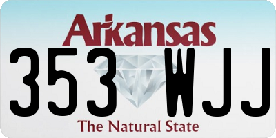 AR license plate 353WJJ