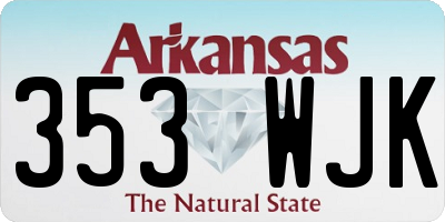 AR license plate 353WJK