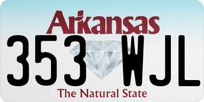 AR license plate 353WJL