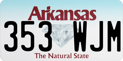 AR license plate 353WJM