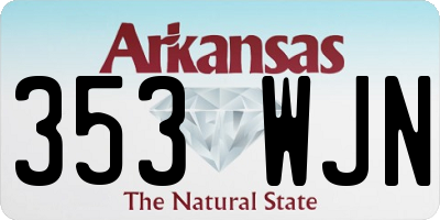 AR license plate 353WJN