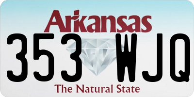AR license plate 353WJQ