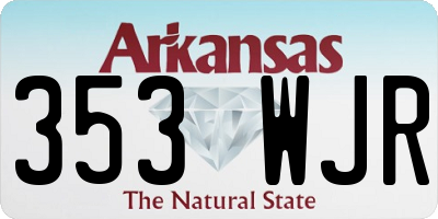 AR license plate 353WJR