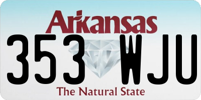 AR license plate 353WJU