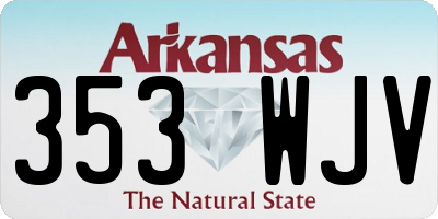 AR license plate 353WJV