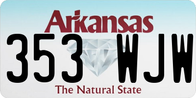 AR license plate 353WJW