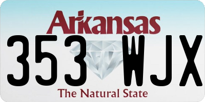 AR license plate 353WJX