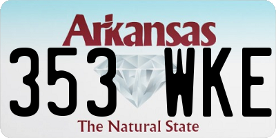 AR license plate 353WKE