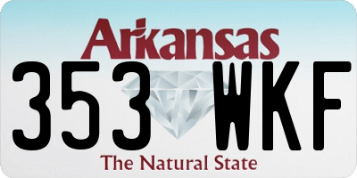 AR license plate 353WKF