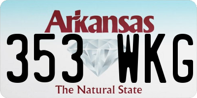 AR license plate 353WKG