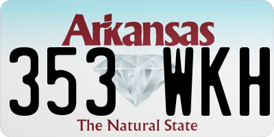 AR license plate 353WKH