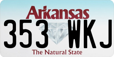 AR license plate 353WKJ
