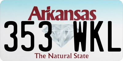 AR license plate 353WKL