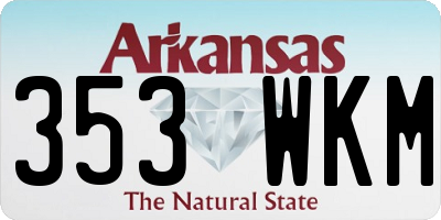 AR license plate 353WKM