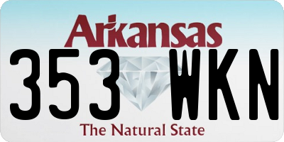 AR license plate 353WKN