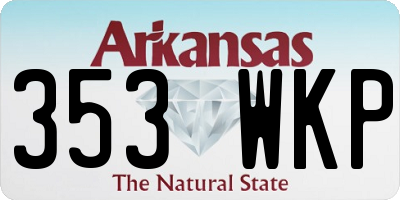 AR license plate 353WKP