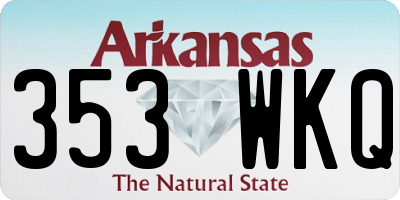 AR license plate 353WKQ