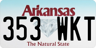 AR license plate 353WKT