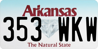 AR license plate 353WKW
