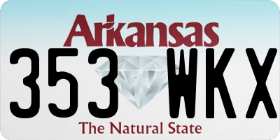 AR license plate 353WKX