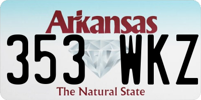 AR license plate 353WKZ