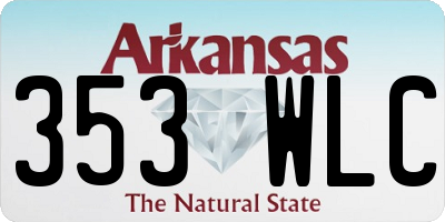 AR license plate 353WLC