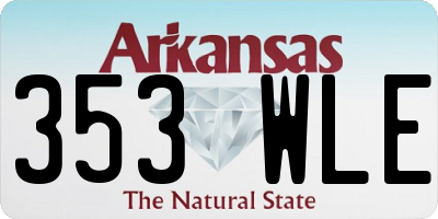 AR license plate 353WLE