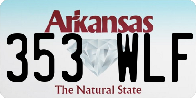 AR license plate 353WLF