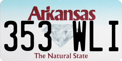 AR license plate 353WLI
