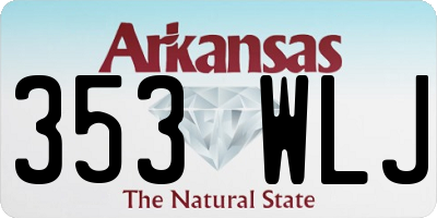 AR license plate 353WLJ