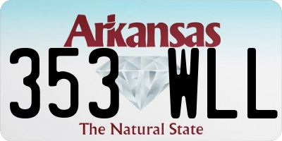 AR license plate 353WLL