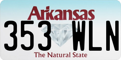 AR license plate 353WLN