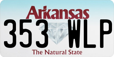 AR license plate 353WLP