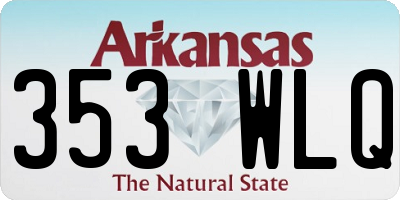 AR license plate 353WLQ