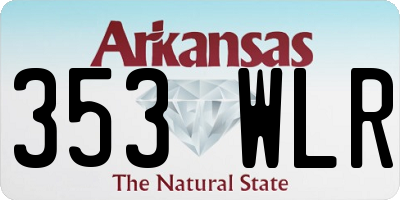 AR license plate 353WLR