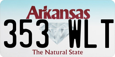 AR license plate 353WLT