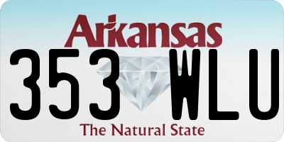 AR license plate 353WLU