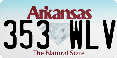 AR license plate 353WLV