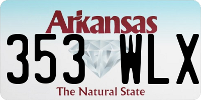AR license plate 353WLX