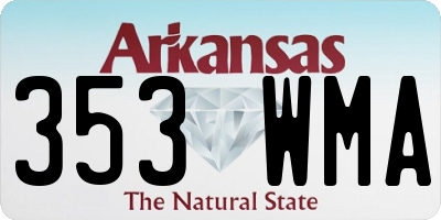 AR license plate 353WMA