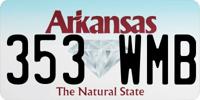 AR license plate 353WMB