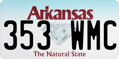 AR license plate 353WMC