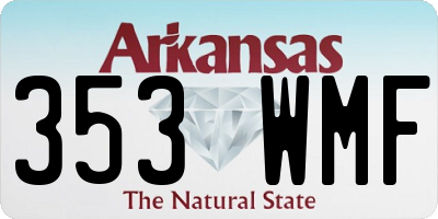 AR license plate 353WMF