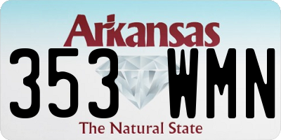 AR license plate 353WMN