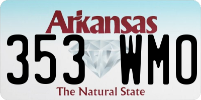 AR license plate 353WMO