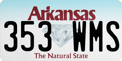 AR license plate 353WMS