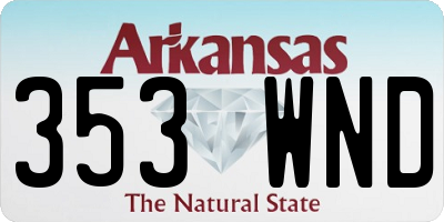 AR license plate 353WND