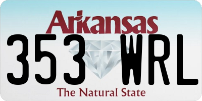 AR license plate 353WRL