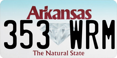 AR license plate 353WRM