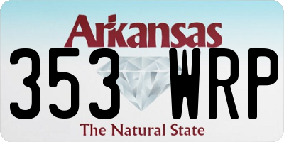 AR license plate 353WRP